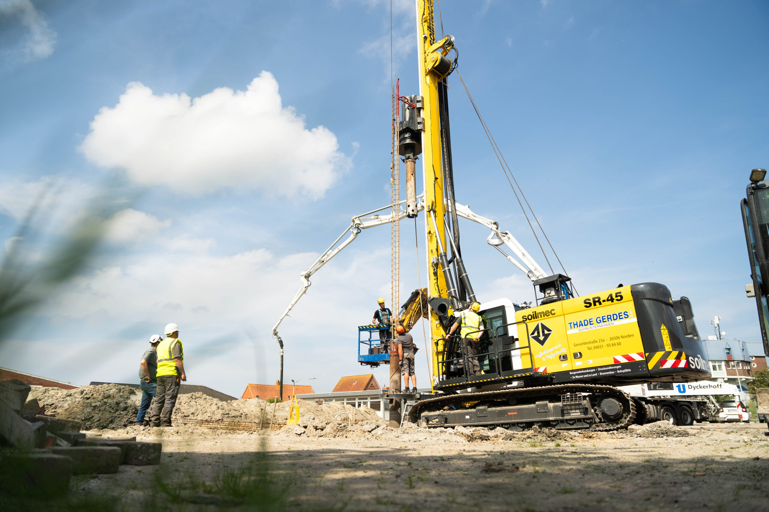 Soilmec Pfahlbohrgerät von Thade Gerdes bei einer Tiefgründung